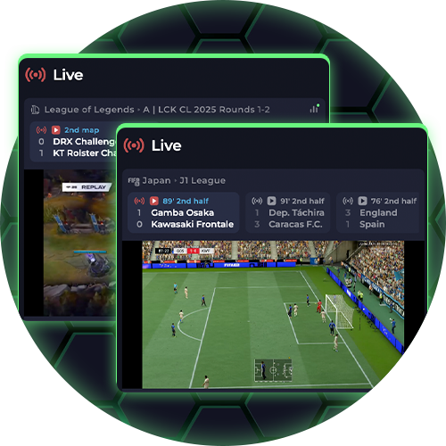 Watch broadcasts of sporting events for free at the Jokabet casino app.