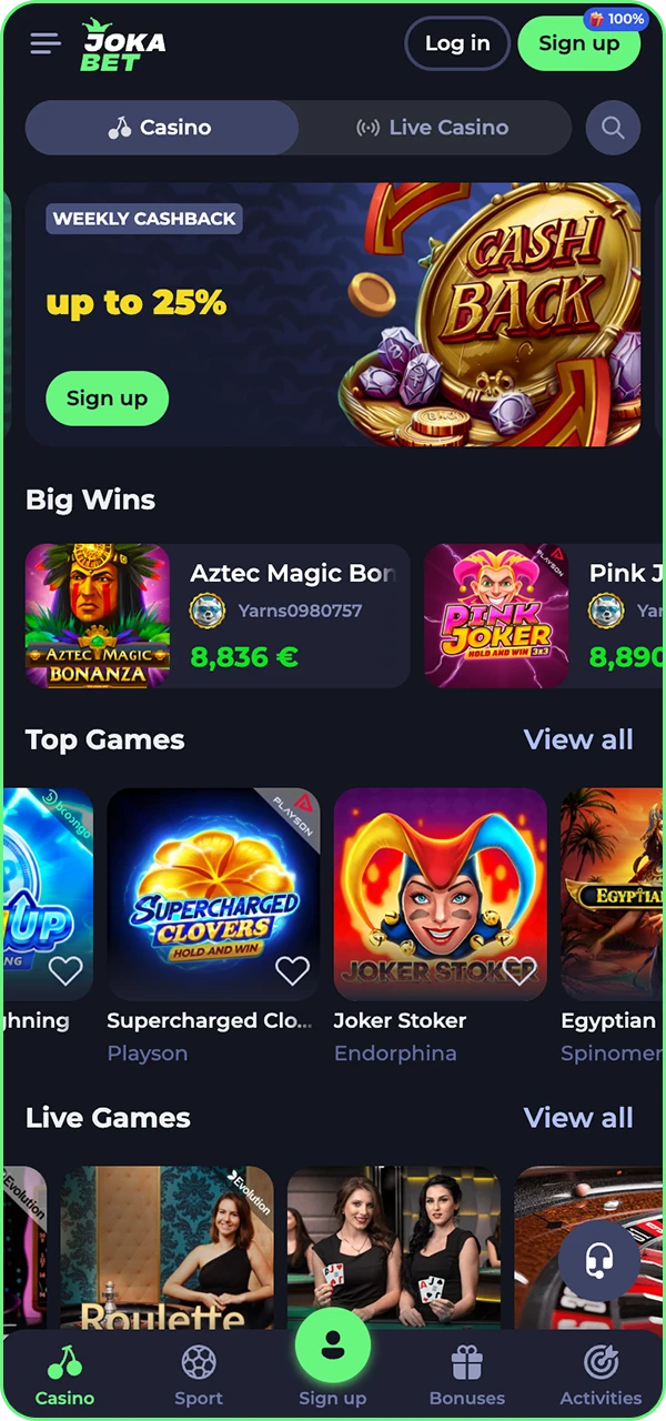 Learn how to open the official website of the Jokabet casino on ios.