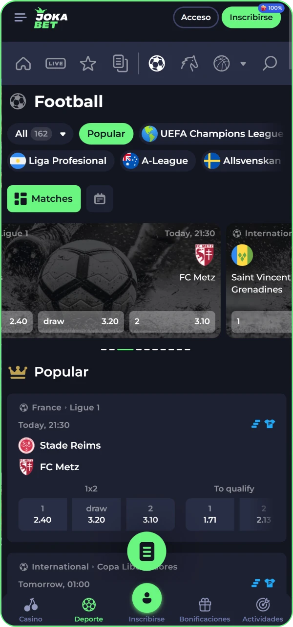 Disfruta de las apuestas deportivas con la aplicacion del casino Jokabet.