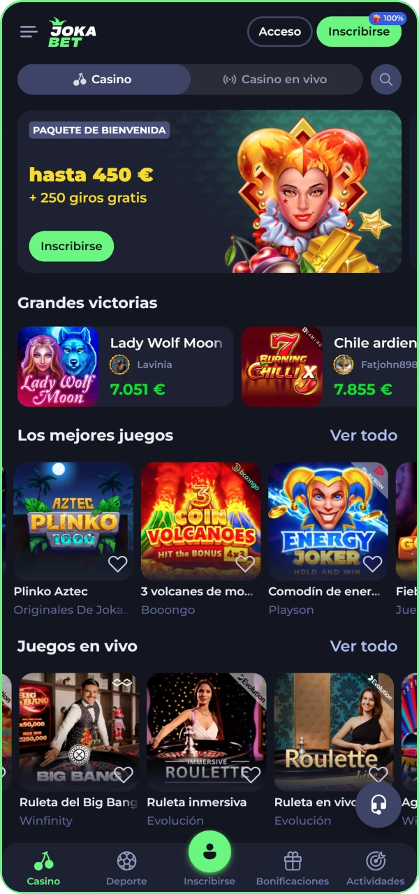 Descubre como acceder a la pagina web oficial del casino Jokabet.