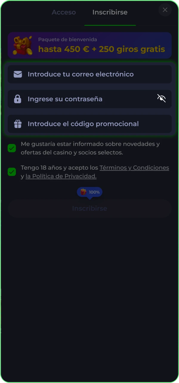 Pasos sencillos para rellenar el formulario de registro en el casino Jokabet.