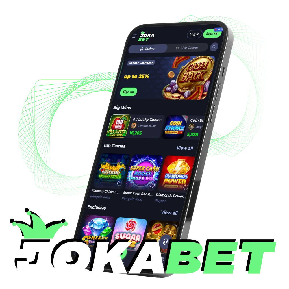 Download the Jokabet casino mobile app and play anytime and anywhere.